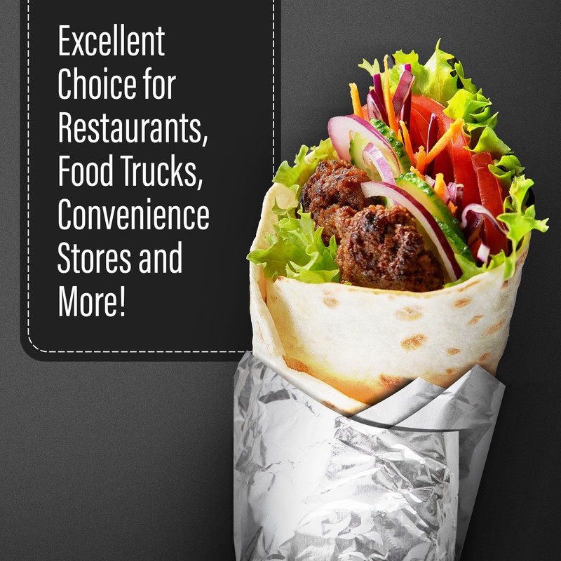 Insulation Sandwich Wrapping Paper Aluminum Foil Sheets - [500 Pack]