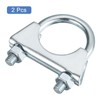 sourcing map Muffler U-Bolt Clamps for 32mm(1-1/4") Diameter Exhaust Tail