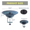 Solar Bird Bath,Deck Bird Bath with Solar Fountain,Metal Bird Bath
