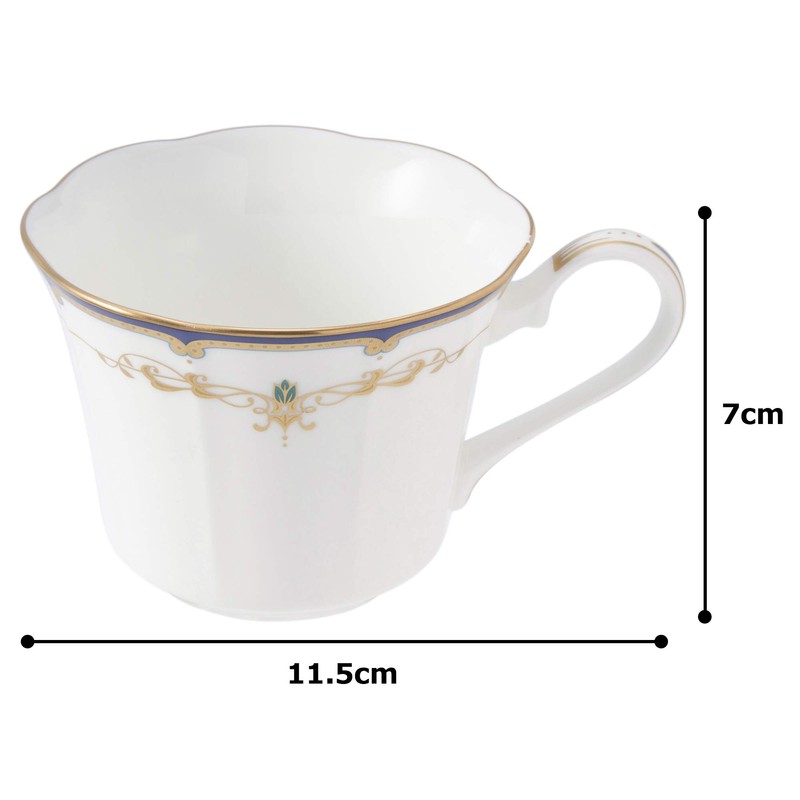 Narumi 8720-2540 Cup and Saucer, Espellar, Gold, 7.1 fl oz