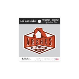 Die Cut Sticker Arches National Park, Utah, Contour Vinyl Sticker 1 to 3 inches (Waterproof Decal for Cars, Water Bottles, Laptops, Coolers), Small