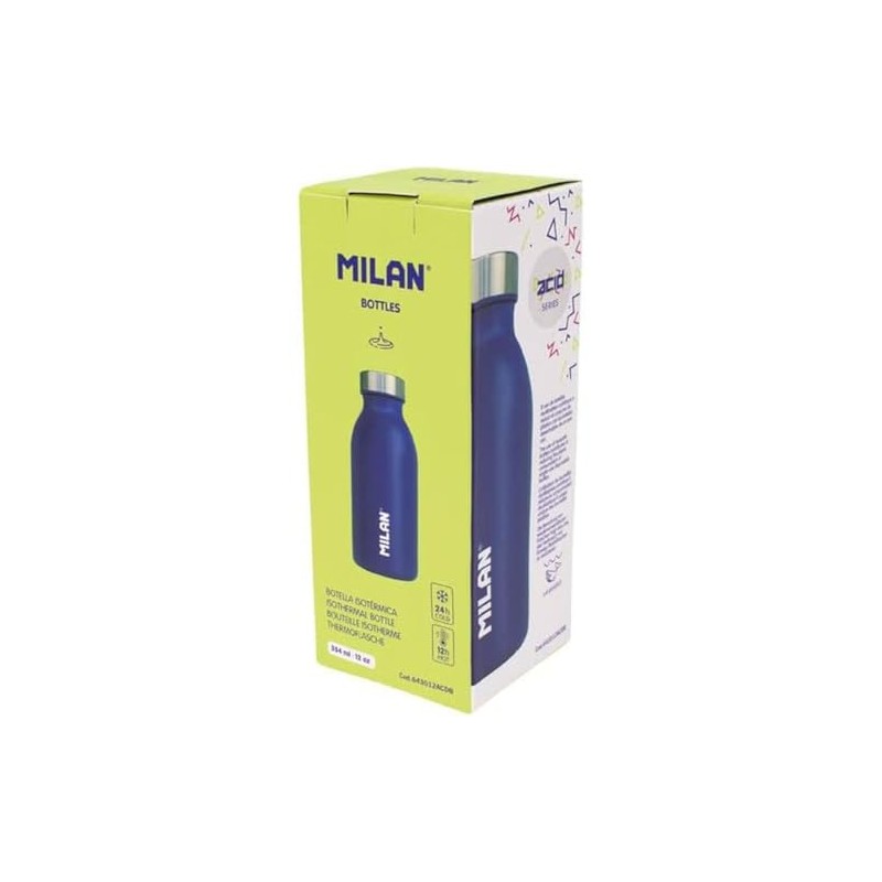 MILAN® Stainless Steel Vacuum Flask 354ml Acid Series Blue