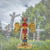 Transgood Indian Totem Pole Indigenous Aboriginal Style Decor, Mini Size