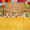1Pc Luau Grass Table Skirt, Hawaiian Party Decorations Hawaiian Table