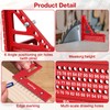 Preciva 3D Speed Square with Pencil, 22.5-90° Multi Angle Combination