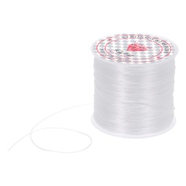 DMiotech Elastic String for Bracelets, 1mm Stretchy Strings Stretch Bead Cord White String Thread for Jewelry Bracelet Making Necklaces Beading DIY Craft, 50m/55 Yards