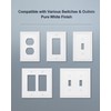 ZILLSEA Decorative Sunken Pearls Light Switch Covers, 2-Pack Pure White