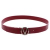 VALENTINO Roof Plaque Buckle Belt W75 Rosso Scuro/Oro - Can