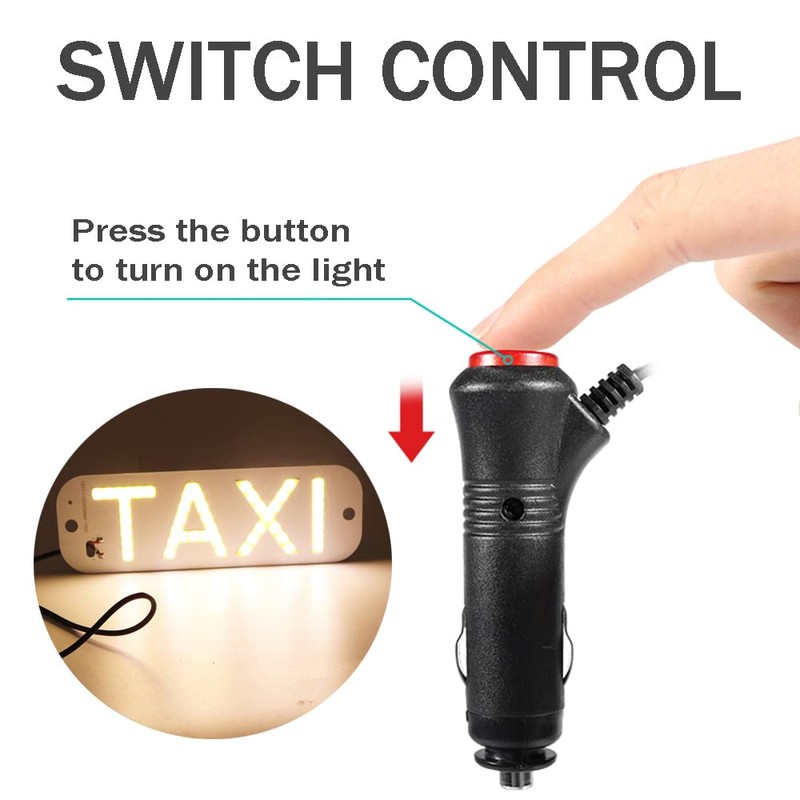 NSKANQI 1pcs Taxi LED Sign Decor, LED Light Sign Logo,