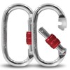 2 Pack Screw Lock Carabiner Clips,100Kg Load Capacity Heavy Duty