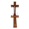 10" wood cross sick call set crucifix candles holy water