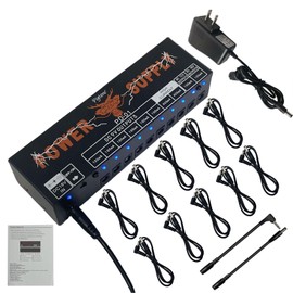 Pigtone PD-01 Guitar Pedal Power Supply 10 Isolated DC Output for 9V/12V/18V Guitar Effect Pedal