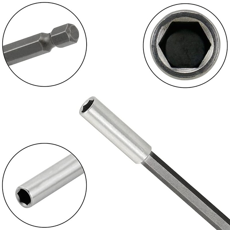 Fixinus 3-Piece Magnetic Bit Holder Set, 1/4 Inch Hex Shank
