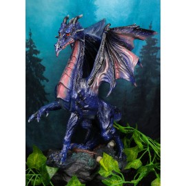 Ebros Large Mythical Fantasy Nebula Midnight Dragon Home Decor Dragon Sculpture