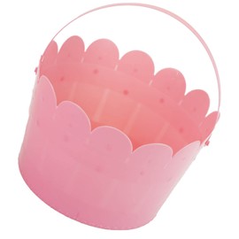 VFM - Pink Easter Bucket With Handle Egg Hunt - Fun Easter Activity 12.5cm x 17cm
