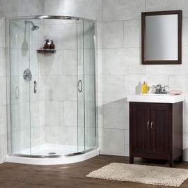 Palisade 4.5 in. x 11 in. Tile Shower and Tub Surround Sample in Wintry Mix