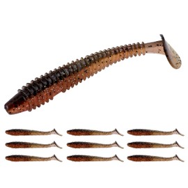 RUNCL Swimbaits Paddle 10/20/30/40PCS, 5/4/3/2 Inchs Paddle Tail, Soft Lure for Trout Crappie Bass, Durable Plastic Bait Swimmer for Saltwater/Freshwater, Fishing Lover's Gift