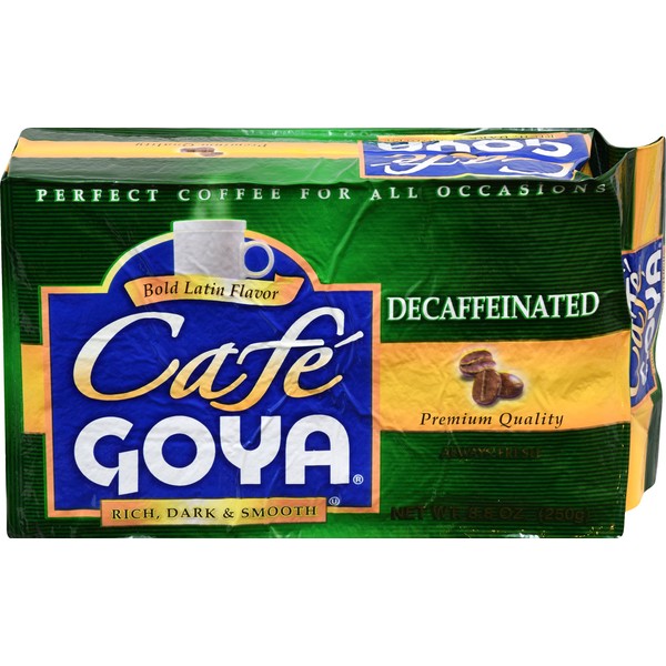 Goya Foods Premium Bold Latin Coffee, Decaffeinated, 8.8 Ounce
