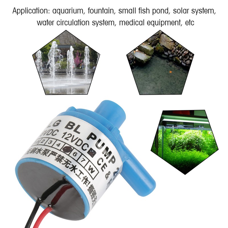 DC12V 5W Miniature Food Grade Brushless DC Submersible Water Pump