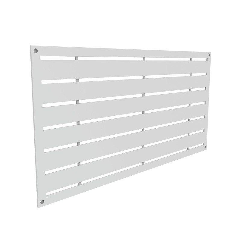 2'x4' Boardwalk Decorative Screen, White