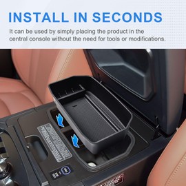 EDBETOS Center Console Organizer Compatible with 2008-2021 Toyota Land Cruiser FJ200 LC200/ LX570 J200 Armrest Storage Box Interior Insert Tray Secondary Accessories, ONLY fit Console w/Cool Box