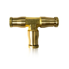 TORQUE Air Inflation Schrader Valve for 1/4" OD Air Line Tubing with PTC (Push to Connect) (2 Pack) with Union Tee (TR14IV, TR14UT14)