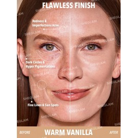 SHEGLAM Skin Magnet High Coverage Foundation Stick Longwear Medium Face Makeup for All Skin Types-Warm Vanilla