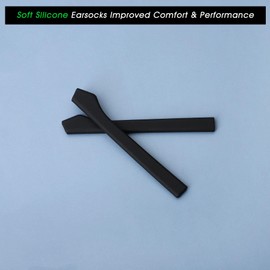 Acefrog 2 Pairs Upgraded Soft Silicone Replacement Temple Sleeve Ear Socks for Oakley Boomstand OX5042 Eyeglasses, Perfectly Fit, Black