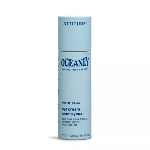 ATTITUDE Oceanly Heavy Duty Eye Cream, EWG Verified Plant and Mineral Based Ingredients, Vegan and Plastic-Free, Phyto Calm, Odourless, 8.5 g