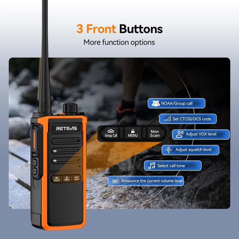 Retevis C5B IP67 Waterproof Walkie Talkie Long Range Two Way