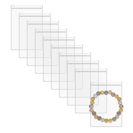 uxcell 10pcs PVC Jewelry Bags, 5.9 x 7.1 Inch Self Seal Jewelry Pouches Clear Zipper Bag Transparent Plastic Lock Bag for Necklace Ring Earring Bracelet Storage Sales Packaging