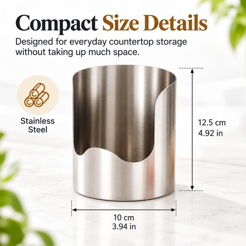2-in-1 Utensil Rest for Kitchen Counter – Stainless Steel Spoon