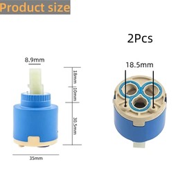1 x Ceramic Cartridge 35 mm, Tap Replacement Parts Cartridge Tap for Single Lever Kitchen Tap, Tap Cartridge for Single-Lever Taps, Mixer Taps, Washbasin Mixer Tap and Shower Fitting