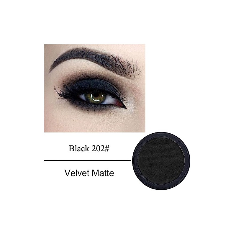 Erinde Paleta de sombra de ojos Mate Single Negro, 202