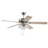 Litex Industries - 52" Tri-Mount Satin Nickel LED Ceiling Fan