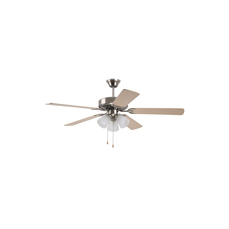 Litex Industries - 52" Tri-Mount Satin Nickel LED Ceiling Fan