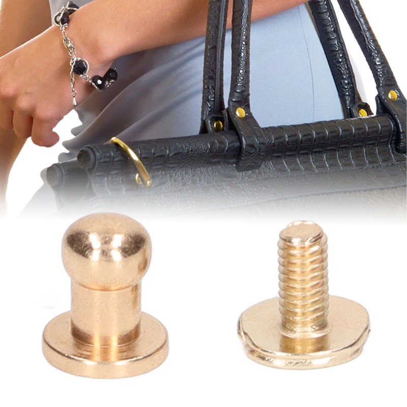 200 Sets Chicago Screws Round Head Rivets 8x6mm DIY Round