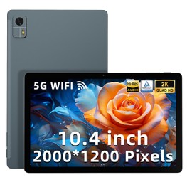 Tablet 10.4 inch Android Tablet Octa-core CPU 16GB RAM 128GB ROM Ultra-thin Lightweight Tablet with 2K FHD Display 5G WiFi 6 BT5.0 Gaming Tablet with GPS 4×Speakers 13MP Camera 2-year Warranty
