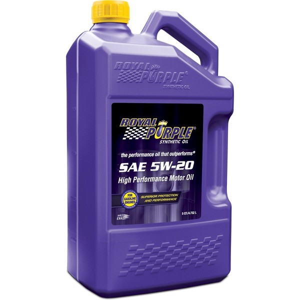 Royal Purple 54520 API-Licensed SAE 5W-20 High Performance Synthetic Motor Oil - 5 Quart, (Case of 4)