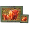 Set Of 4 Highland Cow On Moors Scene Dinner Place