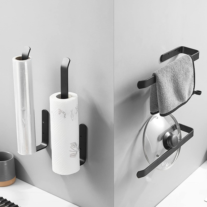 On and Off Premium Kitchen Roll Holder, No Drilling Required,