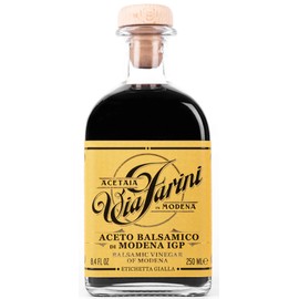 Via Farini Yellow Label Aceto Balsamico Di Modena IGP Aged Artisan Italian Balsamic Wine Vinegar 8.45 Fl Oz