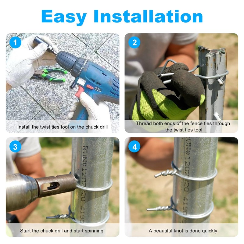 Fence Wire Twisting Tool For 9 Gauge Wire - Easy