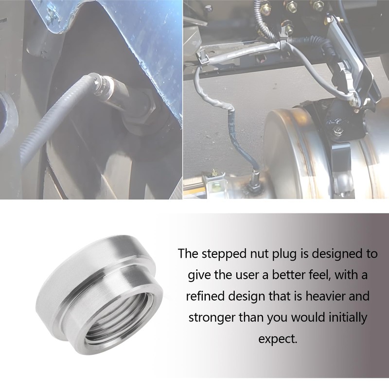 VGOL 2Pcs M18x1.5 Threads Stainless Steel Stepped Nut Bung O2