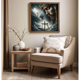 SJDIYSTORE Jesus Diamond Art Kits for Adults,Weeping Jesus Diamond Painting Kits for Beginn