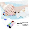 Minkissy 10pcs Detachable Nail Plush Fluffy Magnetic Manicure Accessories for