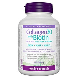 Webber Naturals Webber Naturals Collagen30 With Biotin Tablets, 180 Count (Value Pack)