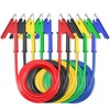 Cleqee Pack of 5 Crocodile Clips Test Leads Double Ended
