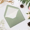 100 envelopes in eucalyptus (green) with white lining - envelopes