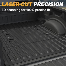 LUMWAY Truck Bed Mat for Ford F250 F350 F450 Super Duty 2017-2026, All Weather Truck Bed Liner for 2026 2025 Ford F-250 F-350 F-450 Accessories, 6.8FT 81.9'' TPE Heavy Duty Cargo Liner Truck Mat